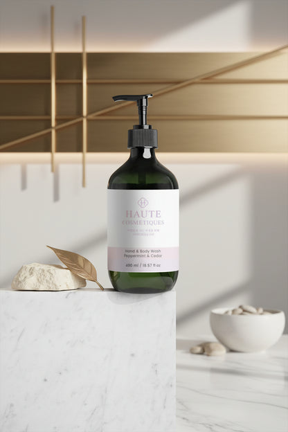 Hand & Body Wash - Peppermint & Dark Cedar