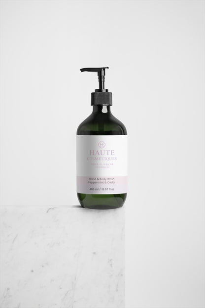 Hand & Body Wash - Peppermint & Dark Cedar