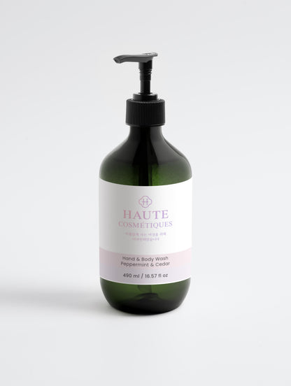 Hand & Body Wash - Peppermint & Dark Cedar