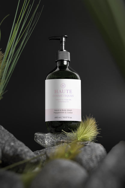 Hand & Body Wash - Peppermint & Dark Cedar